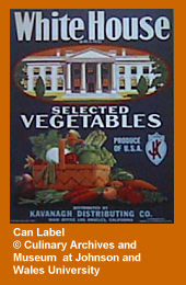 Can Label, White House Vegetables